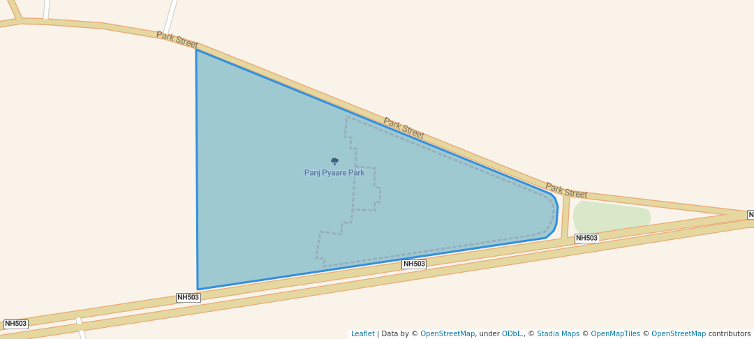 walking in Panj Pyaare Park map in Anandpur Sahib
