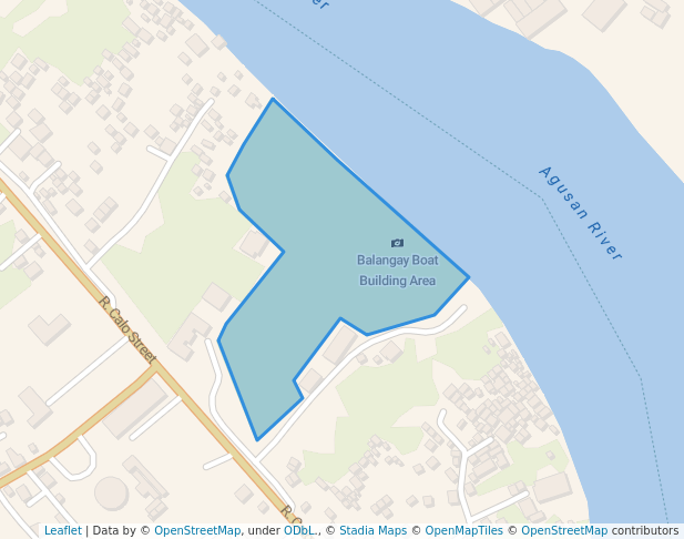 walking in Balangay Boat Building Area Tree Park map in Butuan City