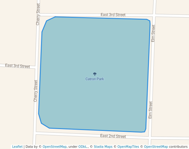 walking in Catron Park map in Bonham