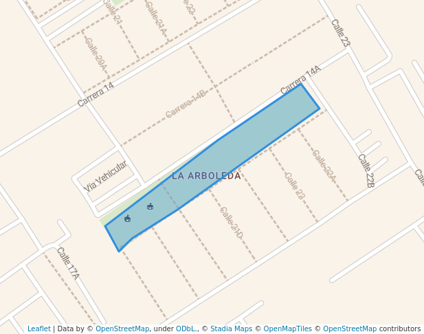 walking in Parque la Arboleda map in Mosquera