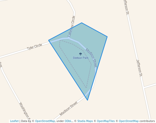 walking in Stetsor Park map in Morristown