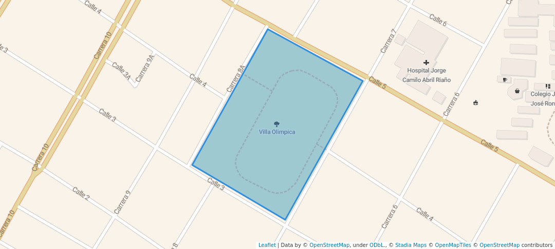 walking in Cancha de futbol map in Paz de Ariporo