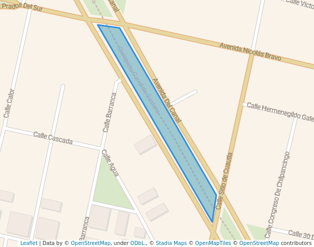 walking in Corredor Ecológico de los Insurgentes map in San Pablo de las Salinas