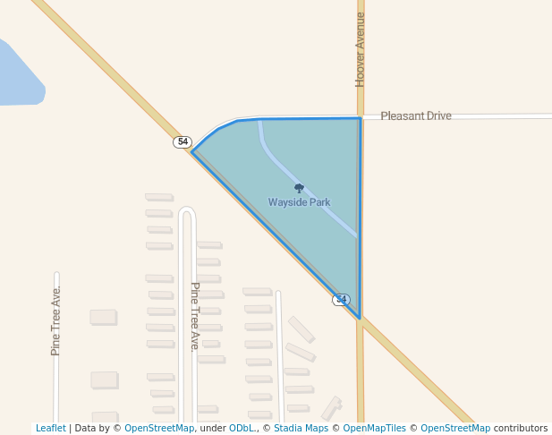 walking in Wayside Park map in Plover