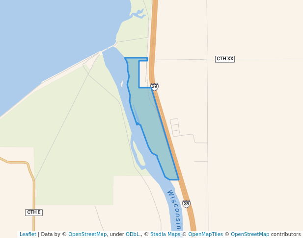 walking in Wisconsin River Recreational Area map in Mosinee