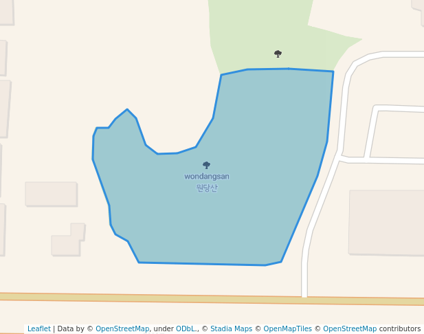 walking in 원당산 map in Gwangju