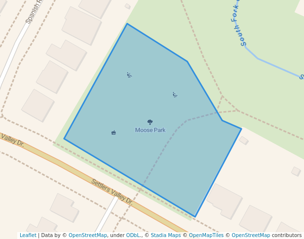 walking in Moose Park map in Pflugerville