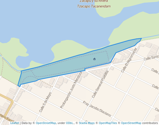 walking in Parque de la Laguna de Zacapu map in Zacapu