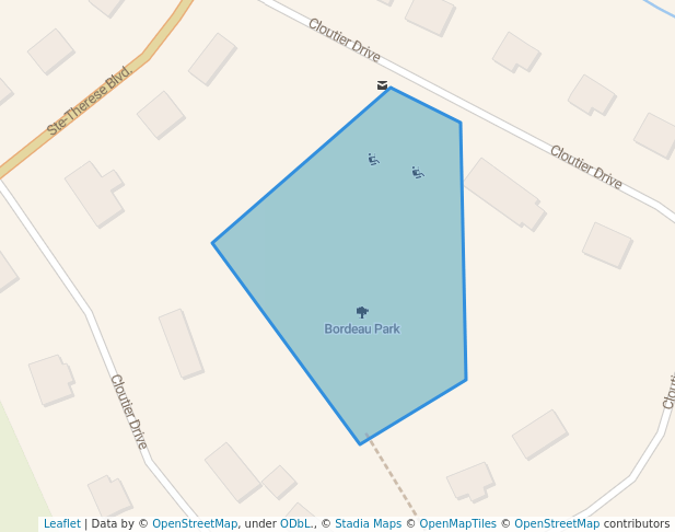 walking in Bordeau Park map in Embrun
