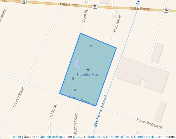 walking in Houghton Park map in Saint Albans City