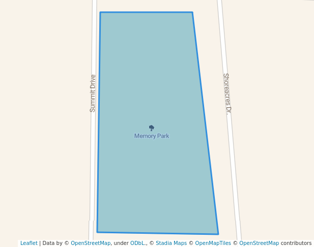 walking in Memory Park map in Fairmont