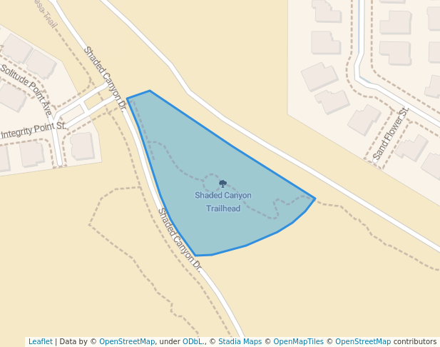 Shaded Canyon Trailhead