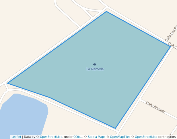 walking in La Alameda map in Chimalpa Tlalayote