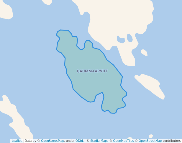 walking in Qaummaarviit Territorial Park map in Iqaluit