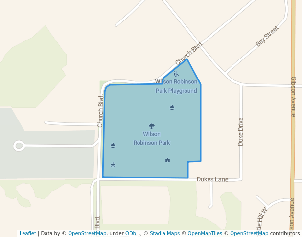 walking in WIlson Robinson Park map in Archer