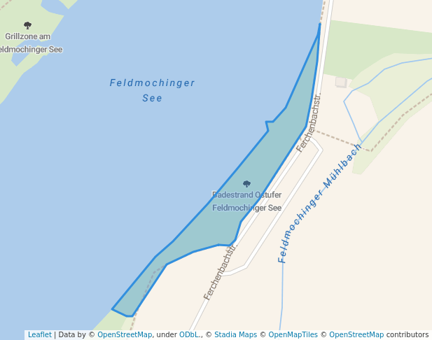 Badestrand Ostufer Feldmochinger See