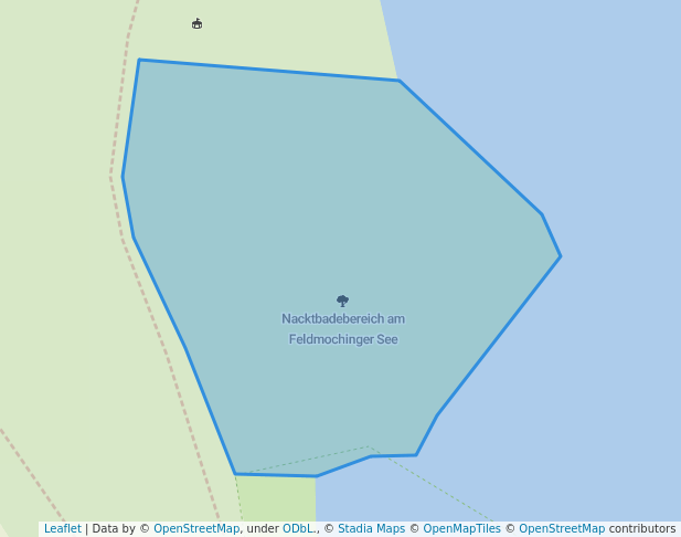 Nacktbadebereich am Feldmochinger See