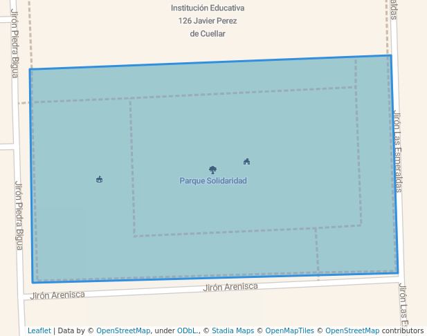 walking in Parque Solidaridad map in San Juan de Lurigancho