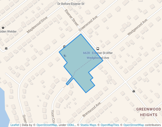 walking in Greenwood Heights Park map in Timberlea