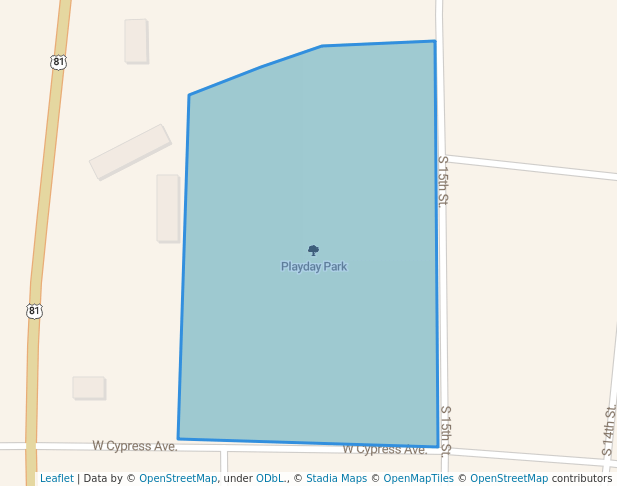 walking in Playday Park map in Duncan