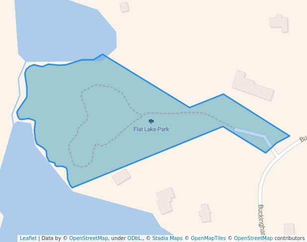 walking in Flat Lake Park map in Stillwater Lake