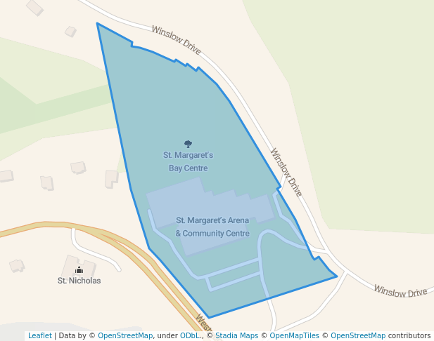 walking in St. Margaret’s Bay Centre map in Upper Tantallon