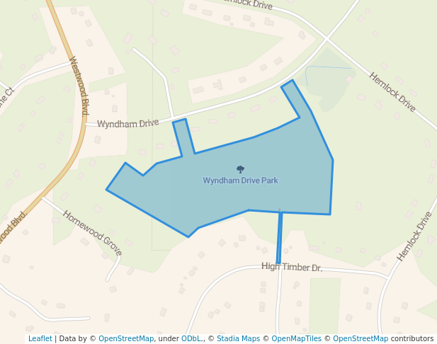 walking in Wyndham Drive Park map in Upper Tantallon