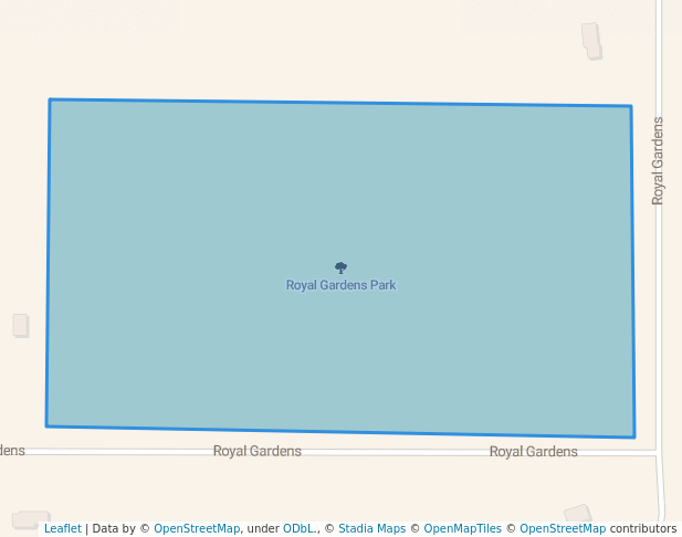 walking in Royal Gardens Park map in Sherwood Park