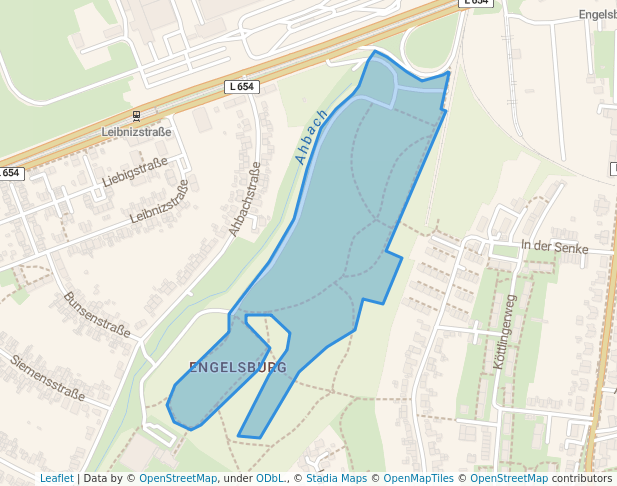 walking in Saure Wiese map in Bochum