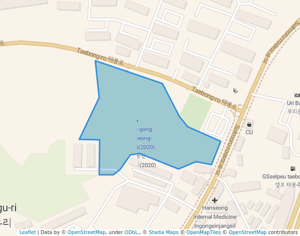 walking in 태봉공원 조성예정지(2020) map in Pocheon-si