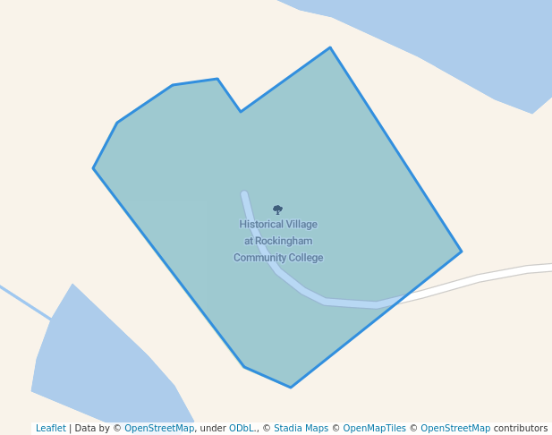 walking in Historical Village at Rockingham Community College map in Reidsville