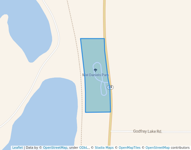 walking in Mel Daniels Park map in Siren