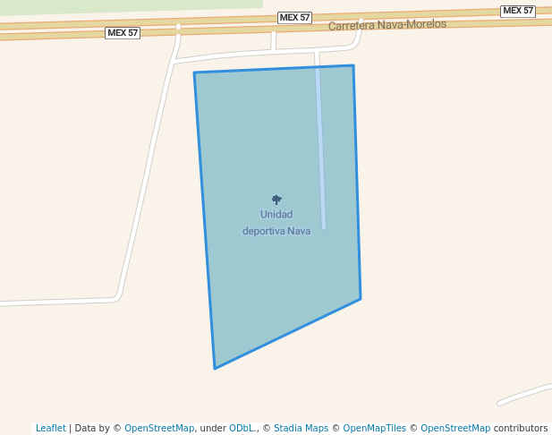 walking in Unidad deportiva Nava map in Nava Municipality