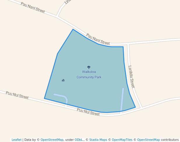 walking in Waikoloa Community Park map in Waikoloa Village