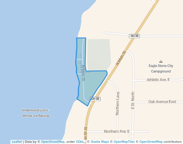 walking in Public Beach and Access map in Underwood