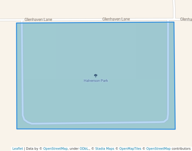 walking in Halverson Park map in Battle Lake