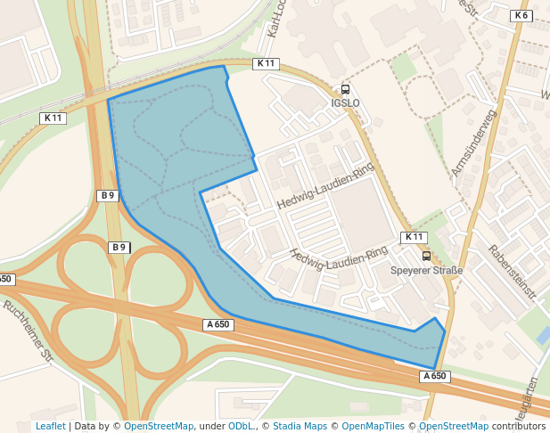 walking in Landschaftspark 'Wingertsgewanne' map in Ludwigshafen am Rhein