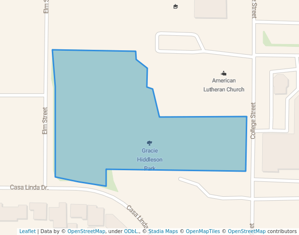 walking in Gracie Hiddleson Park map in Woodland