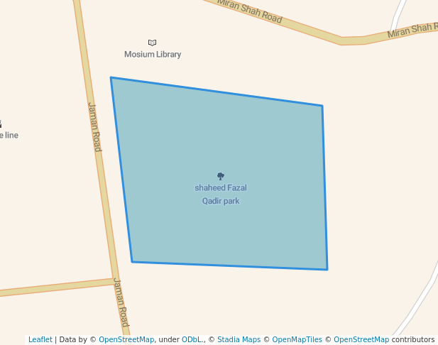 walking in shaheed Fazal Qadir park map in Bannu