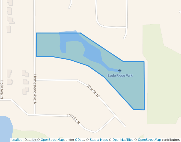 walking in Eagle Ridge Park map in Oakdale