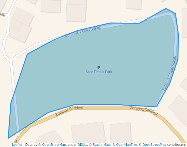 walking in Spor Temalı Park map in Trabzon