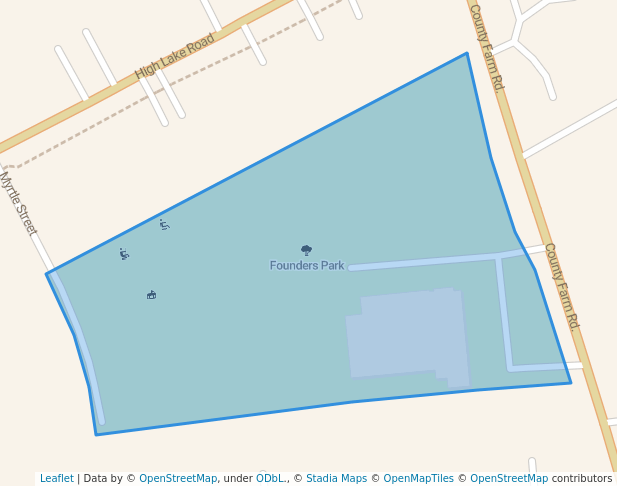 walking in Founders Park map in Winfield