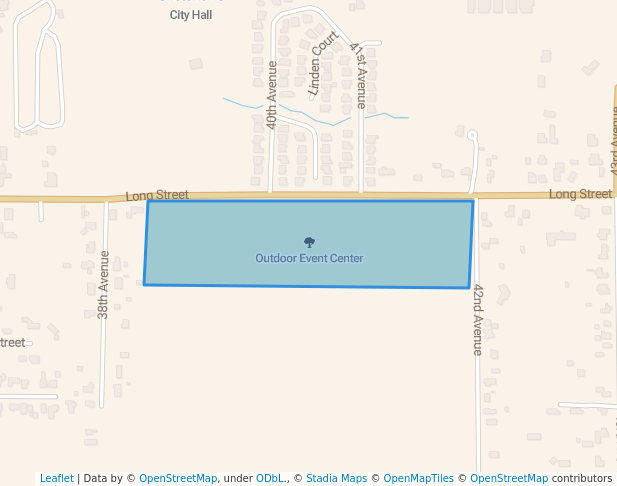 walking in Outdoor Event Center map in Sweet Home