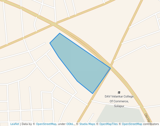 walking in Dayanand playground map in Solapur