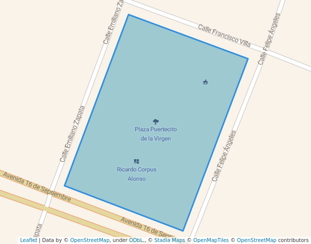 walking in Plaza Puertecito de la Virgen map in Puertecito de la Virgen