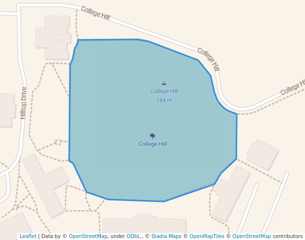 walking in College Hill map in Canton