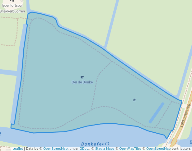 walking in Oer de Bonke map in Leeuwarden