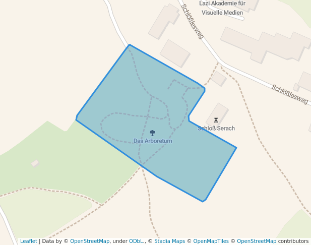 walking in Das Arboretum map in Esslingen am Neckar