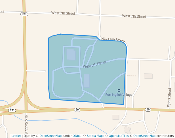 walking in Fairgrounds/Trades Day map in Bonham