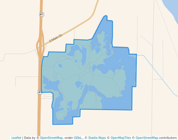 walking in Wakonda State Park map in La Grange